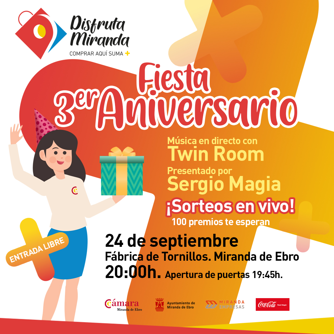 Fiesta 3º Aniversario Disfruta Miranda