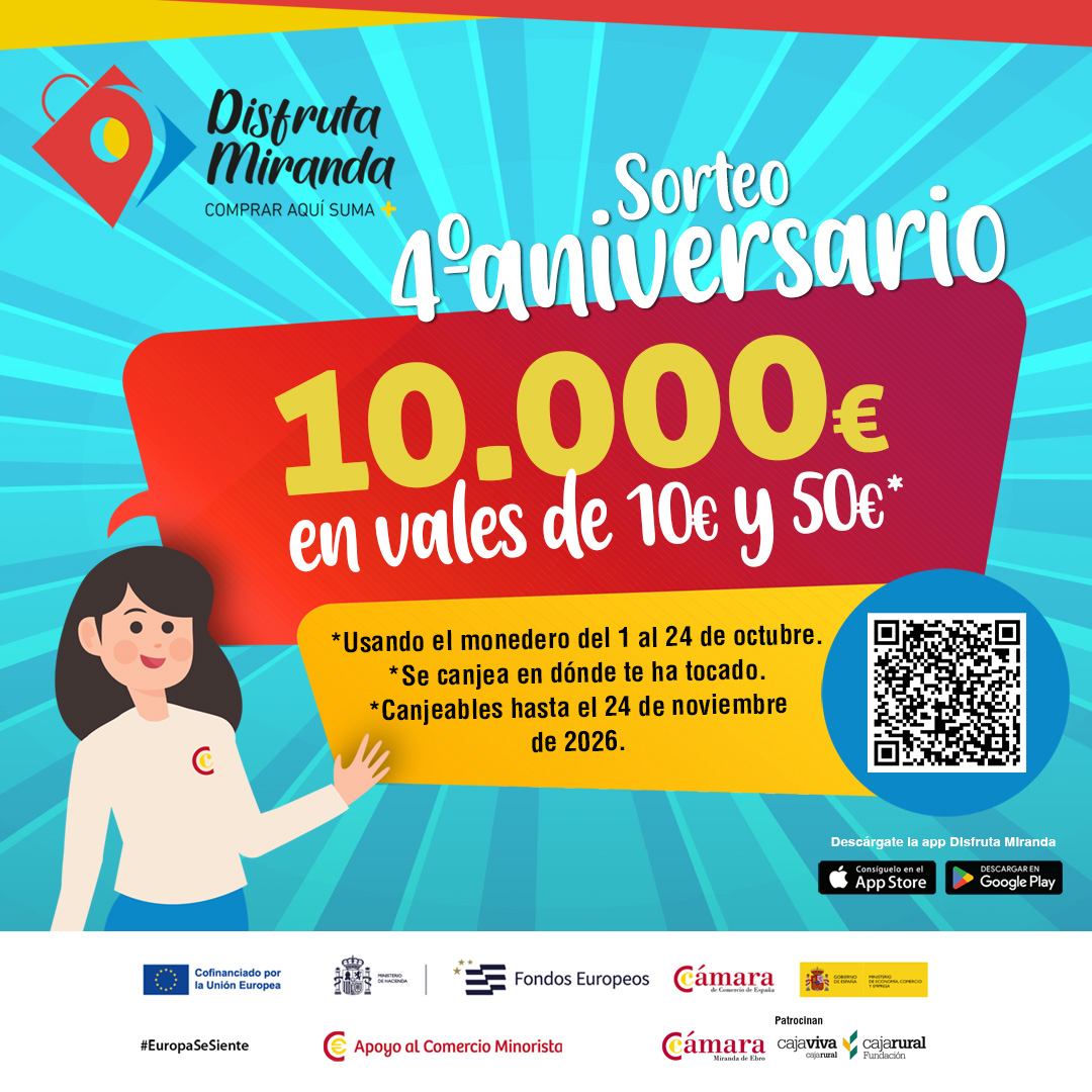 SORTEO 4º ANIVERSARIO: 10.000€ EN VALES