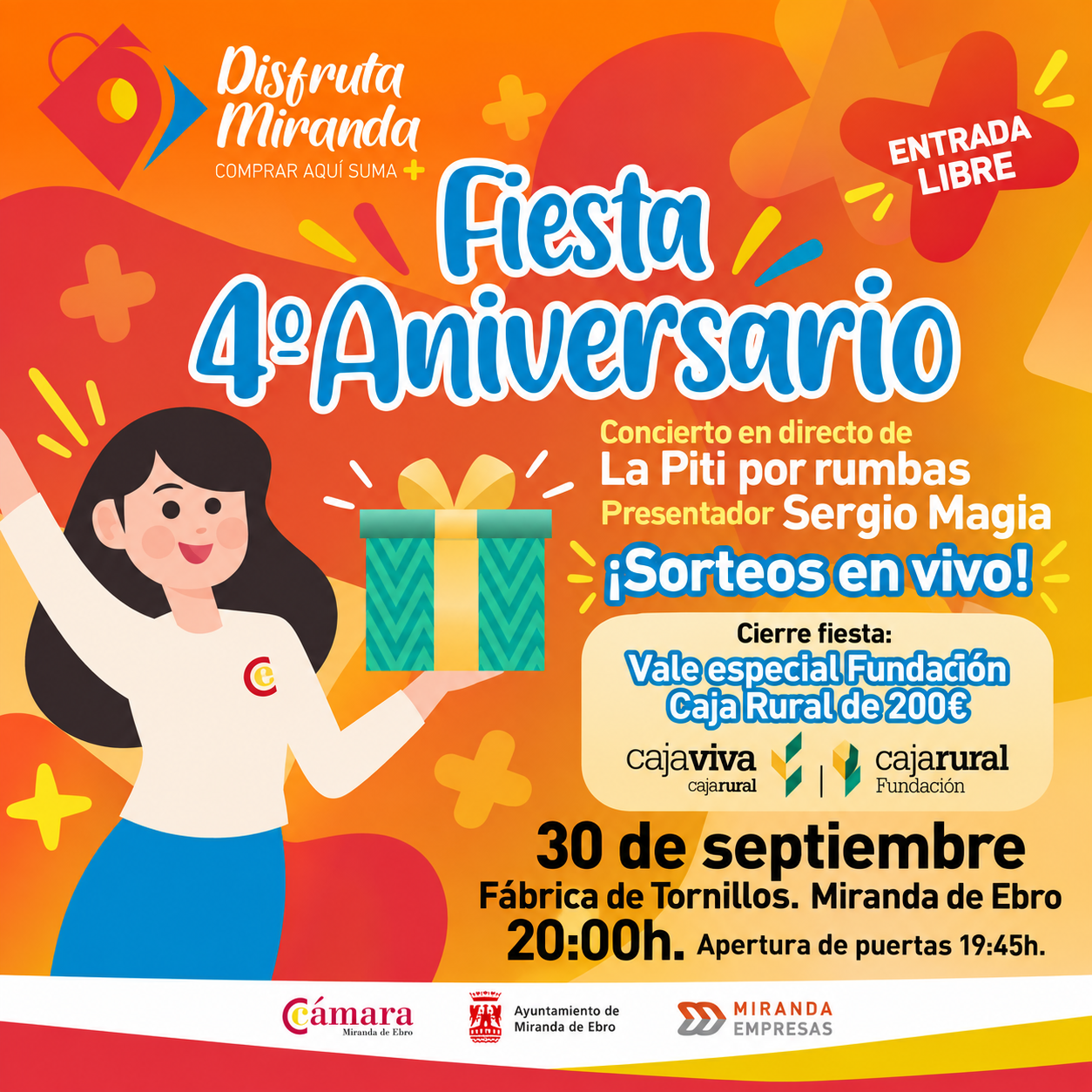 FIESTA 4º ANIVERSARIO DISFRUTA MIRANDA