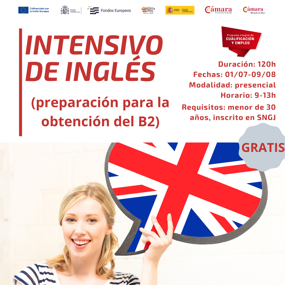 CURSO PRESENCIAL DE INGLÉS: PREPARACIÓN PARA EL B2 (120h) - Cámara de ...