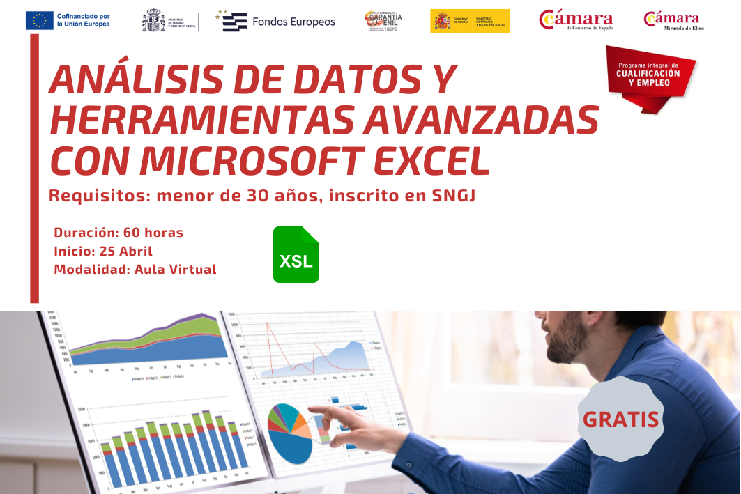 ANÁLISIS DE DATOS Y HERRAMIENTAS AVANZADAS CON MICROSOFT EXCEL - Cámara ...
